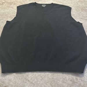 100% Cashmere Black Mens Sweater Vest